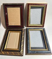 Front view of all four frames showing finishes and openings