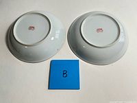 Underside of both plates showing marks