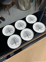 Six identical plates laid out