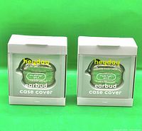 Front view of both packaged Heyday earbud case covers