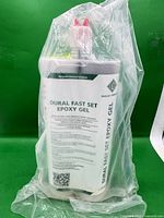 Full view of sealed Euclid Dural Fast Set Epoxy Gel cartridge in plastic wrap