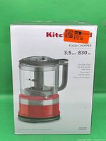 Front of sealed KitchenAid food chopper box showing product image and capacity