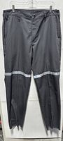 Front view of Red Kap dark grey work pants showing reflective strips