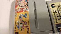 Close-up of Final Fight 2 cartridge label