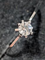 macro of stone and prong setting