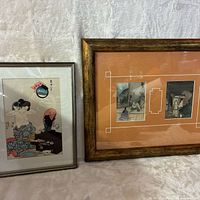 Both framed prints side by side