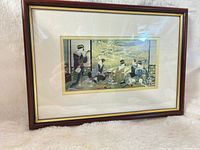 Framed print front view showing frame, mat and artwork