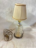 Full view of lamp with shade and cord