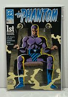 Front view of bagged and boarded The Phantom #1 comic