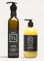 House of TL castile soap bottles illustrating brand, not included