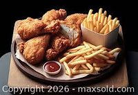 Fried chicken and fries meal representing restaurant fare