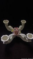 Full view of four-arm porcelain candleholder