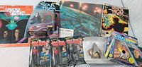 Group shot of all eight Star Trek items