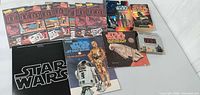 Group shot of all Star Wars publications spread out