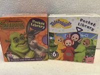 Front view of both sealed Pocket Library sets