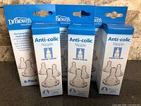 Front view of all sealed Dr. Brown’s nipple boxes