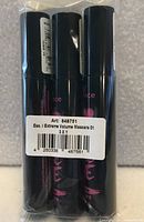 Front view of three sealed Essence I Extreme Volume Mascara tubes in plastic packaging