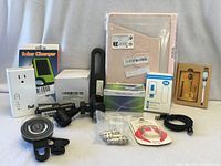 group shot of all sealed electronics accessories
