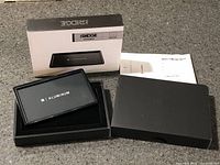 Tray, presentation box, outer sleeve, leaflet