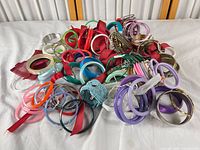 Overall view of mixed bracelets pile