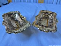 Both matching gold-tone trays top view