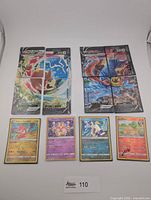 Overall view of all 12 cards laid out