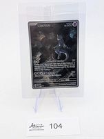 Front view of sealed Mewtwo Promo #52 card on stand