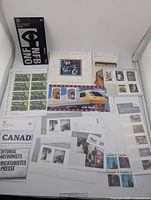 Overview of all mint stamp panes and booklets