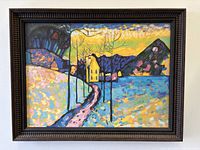 Front view of framed Kandinsky canvas print