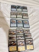 Overview of sealed bundles containing assorted cards