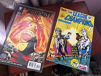 Front covers of both comics