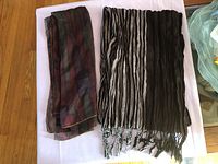 Both scarves laid out