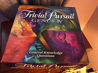 Closed box showing Trivial Pursuit Genus IV graphics