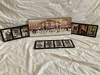 All items together: panoramic photo and three plaques