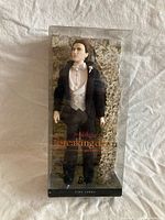 Front view of boxed Edward Cullen Barbie doll