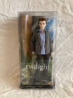 Front view of boxed Edward Cullen Twilight Barbie doll
