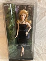 Front view of boxed Rosalie Barbie showing doll and branding