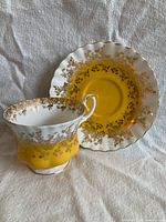 Teacup and saucer front view