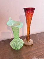 Both vases standing side by side to show overall appearance