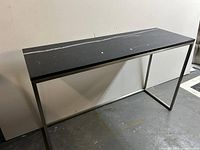 Full view of console table against wall