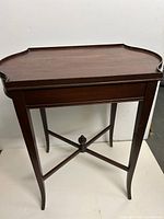 Full view of Edwardian mahogany side table
