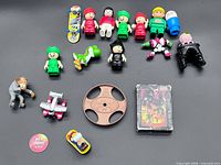 Overall view of all toys laid out