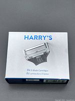 Front of sealed Harry's cartridge box showing branding and quantity
