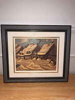 Full view of framed A.Y. Jackson reproduction painting