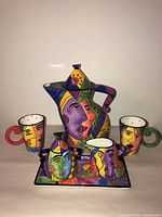 Full view of complete tea set