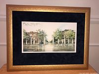 Framed watercolour print front view