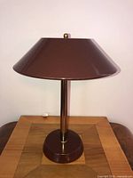 Entire lamp unlit on table showing overall design