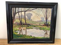 Front view of framed McAvoy oil painting