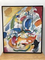 Front view of framed Kandinsky canvas print