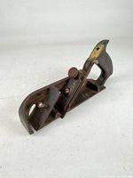Side view of entire Stanley cast-iron rabbet plane